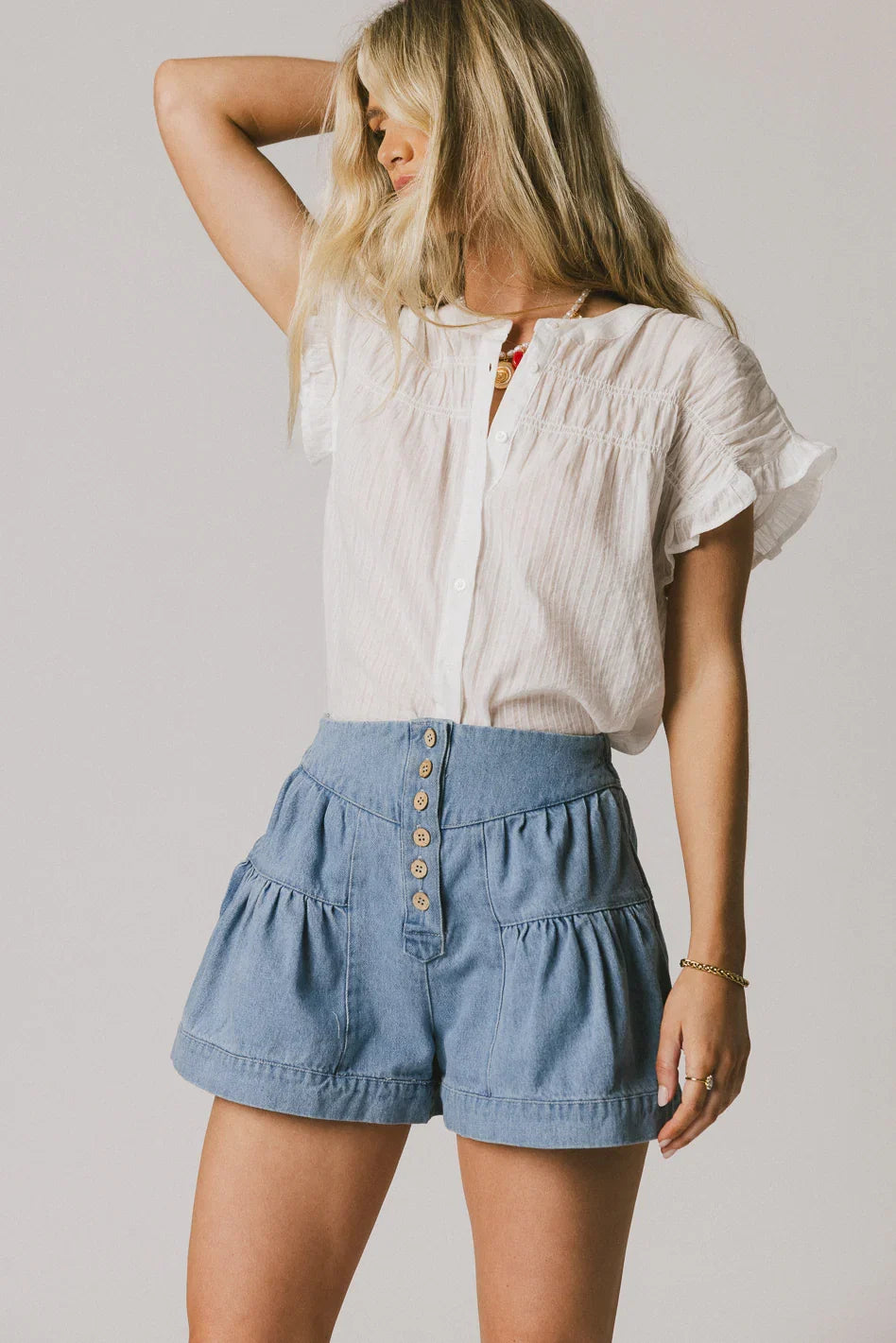 Kaytee Striped Top in White
