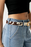 Hannah Cow Print Belt