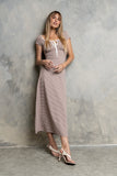 Deana Striped Maxi Dress in Mocha