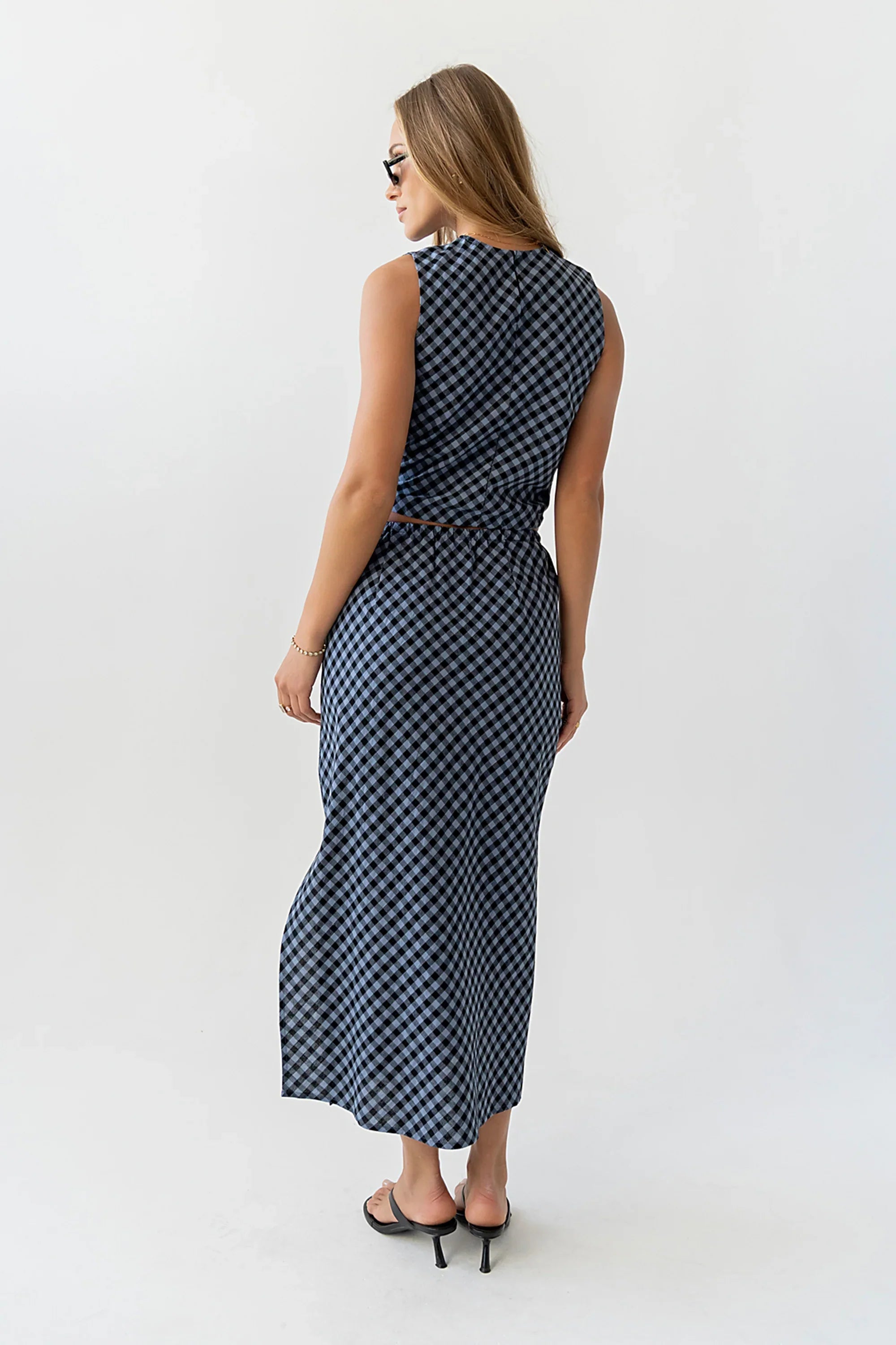 Baylor Plaid Midi Skirt