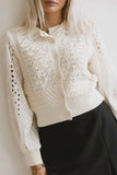 Tamsin Knit Cardigan in Cream FINAL SALE