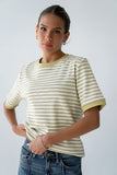 Jenna Striped Top in Green