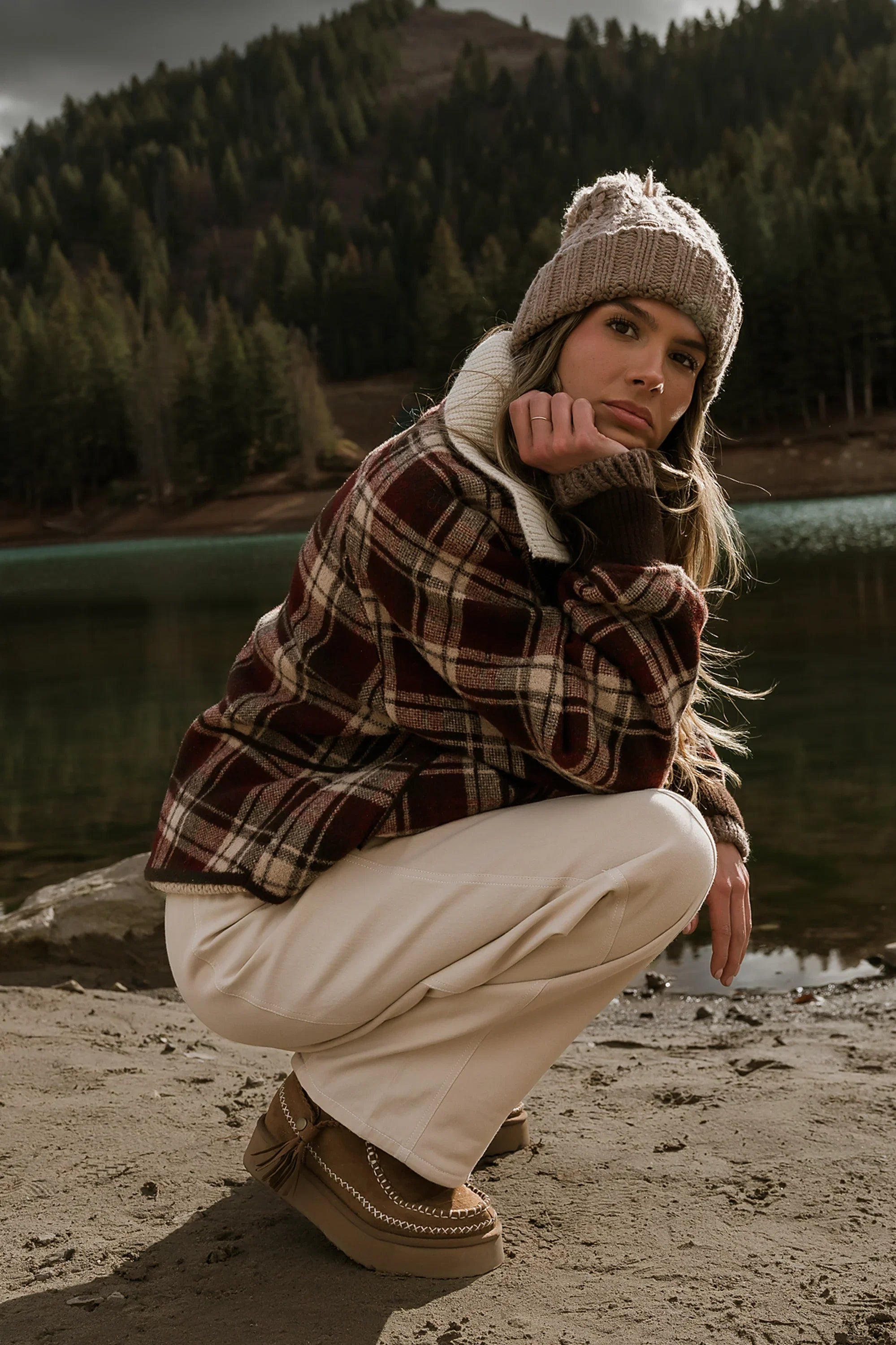 Gigi Plaid Jacket in Red FINAL SALE