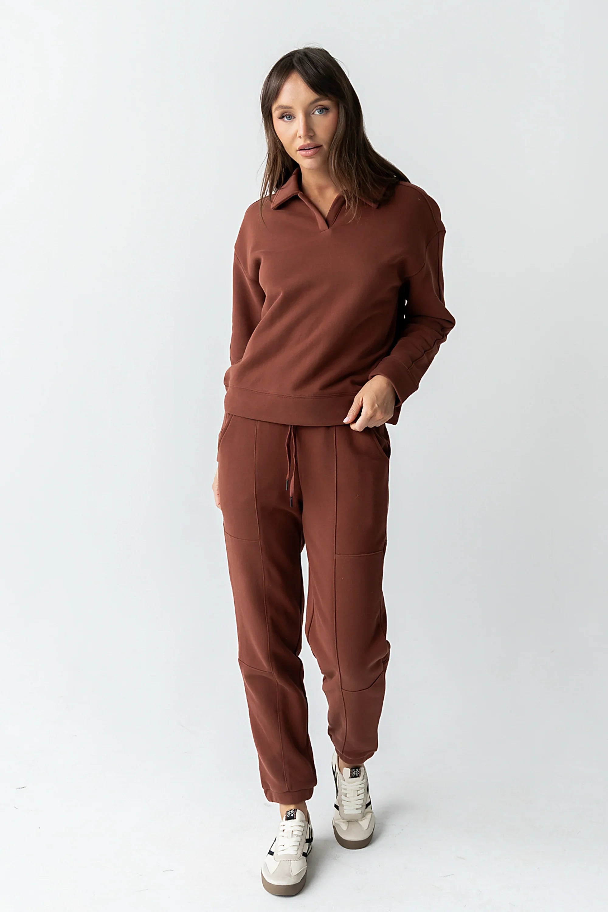 Patricia Barrel Sweatpants in Burgundy FINAL SALE