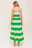 ENDLESS FLAIR TOP SKIRT SET GREEN