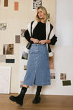 Kaylee Button Denim Skirt FINAL SALE