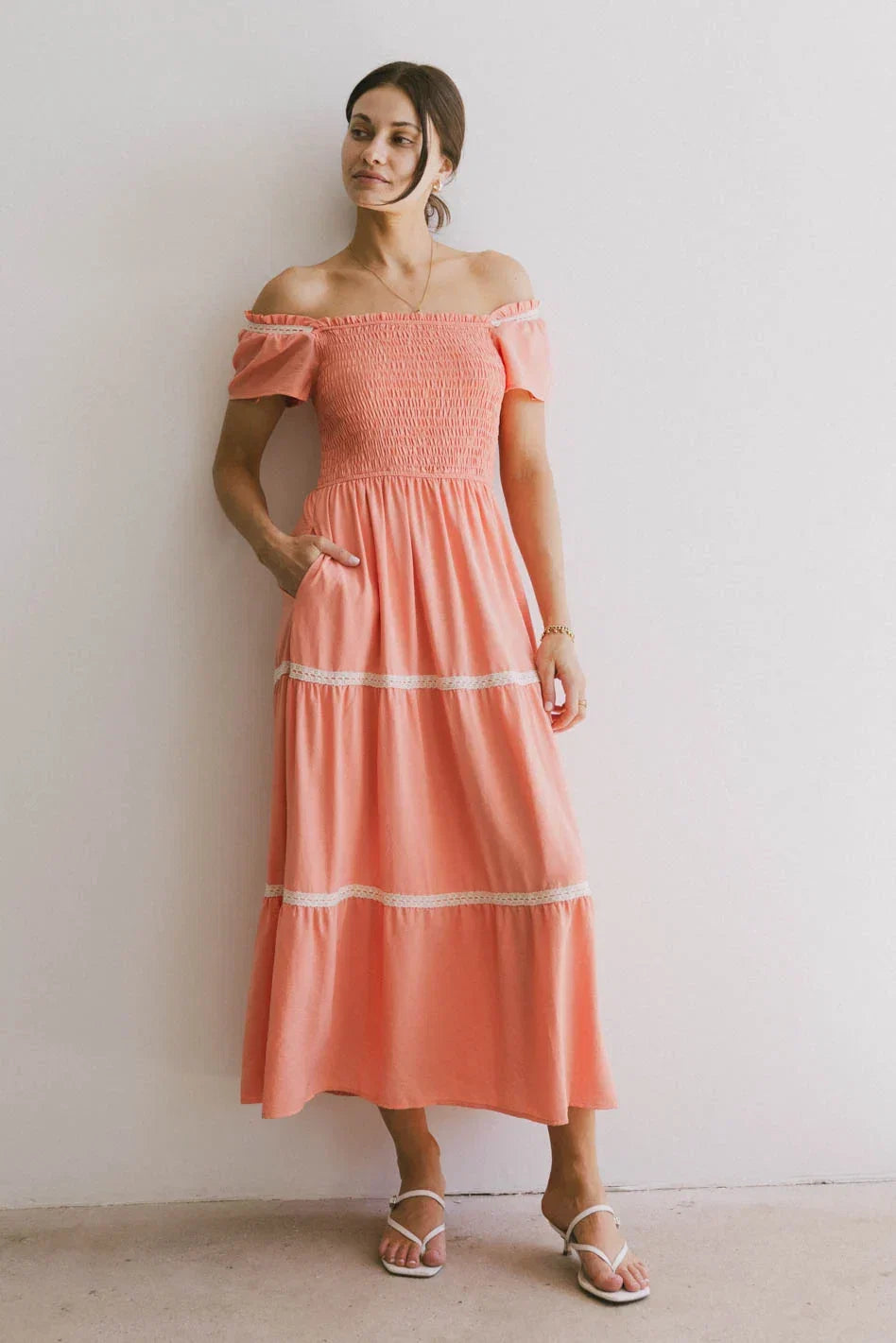Joy Lace Trim Maxi Dress FINAL SALE