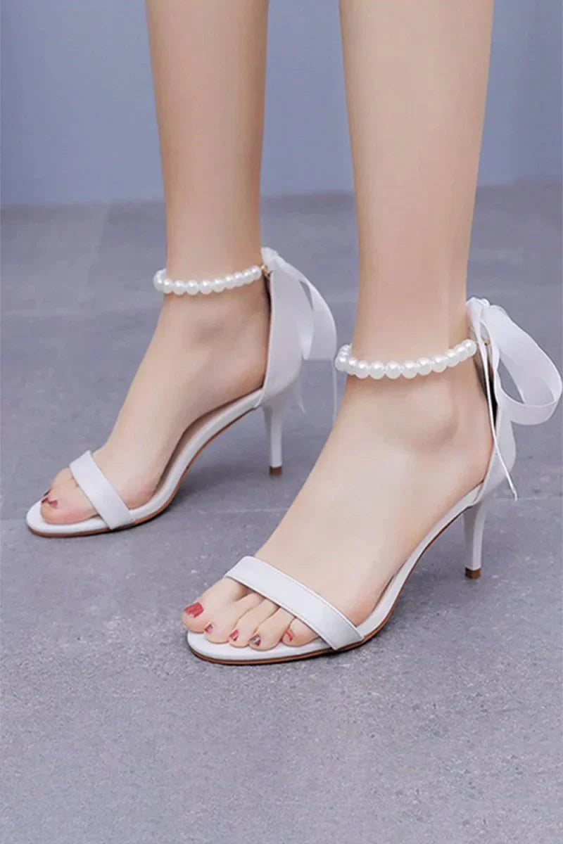 Elegant Open Toe Ankle Strap Stiletto Sandals