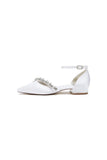 Pretty Rhinestone Pointed Toe Ankle Strap Kitten Heels