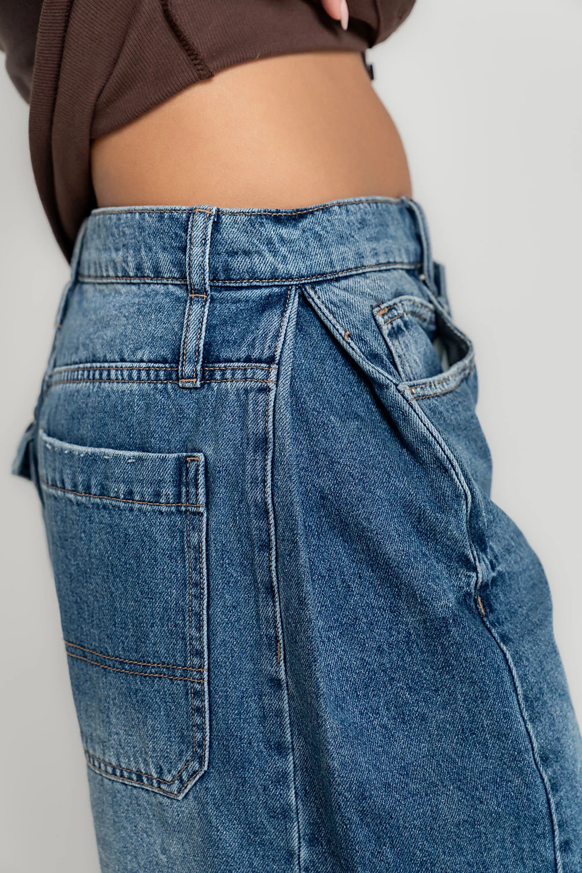 Gabriella Cross Over Denim Shorts