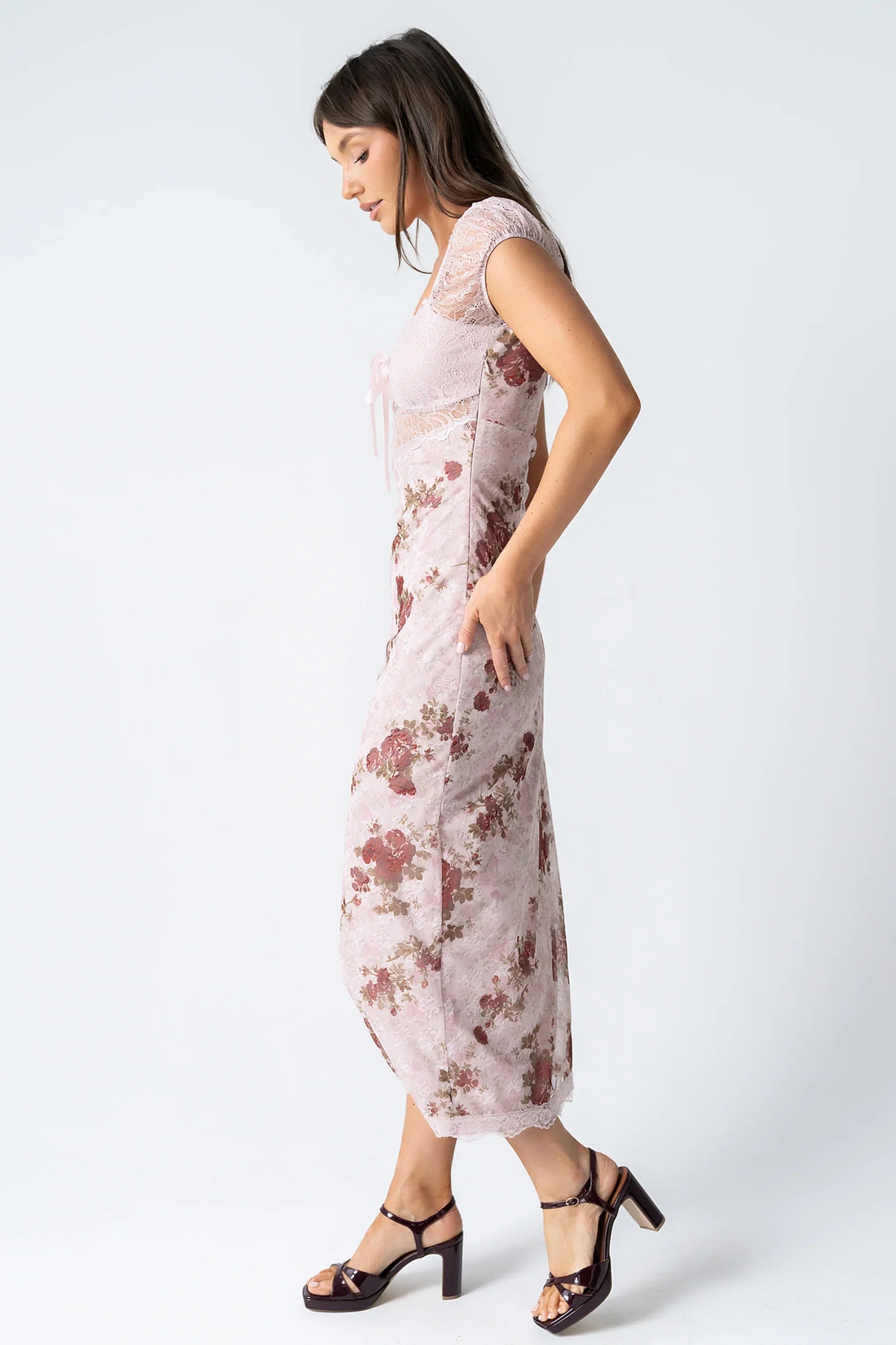 Nancie Floral Mesh Maxi Dress