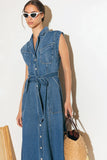 Ellery Washed Denim Midi Shirt Dress FINAL SALE