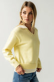 Pattie Collared Sweater in Yellow