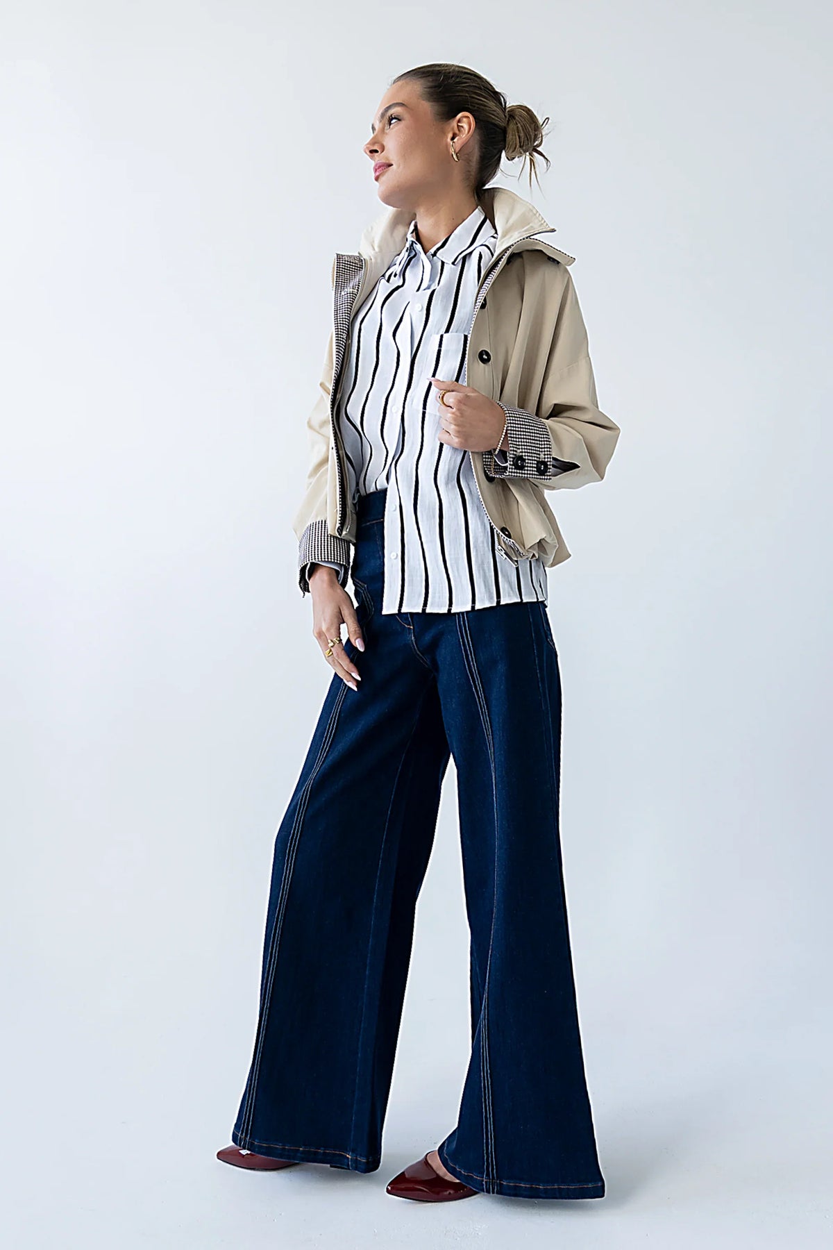Ronie Striped Button Up