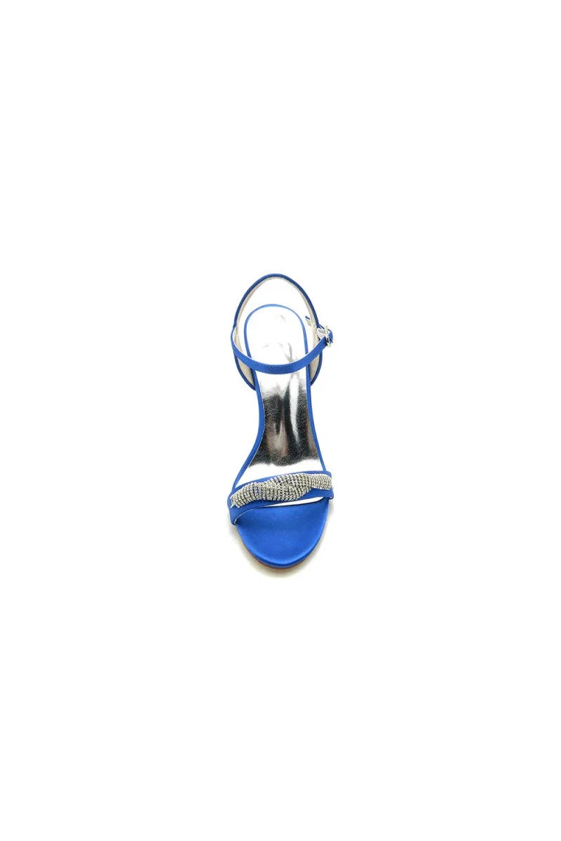 Ivory High Heels with Sparkling Crystal Embellishments