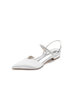 Diamond Pointed Toe Buckle Kitten Heels