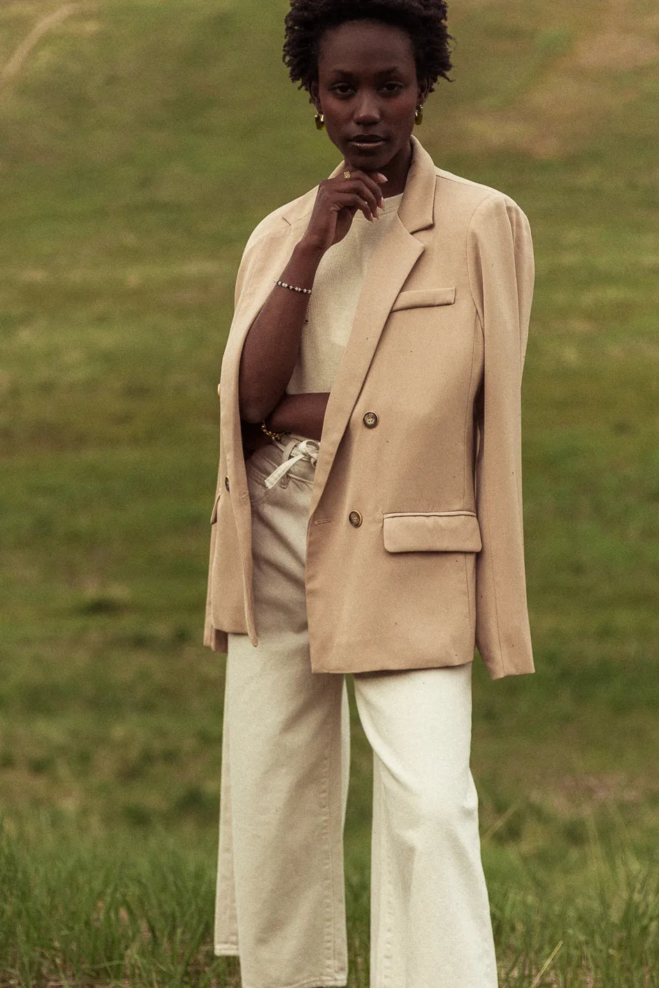 Romaine Blazer in Taupe FINAL SALE