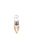 Glitter Crystal Slingback Wedding Heels Pointed Toe Stiletto Bridal Shoes