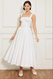 SWEETHEART SERENADE WHITE MIDI DRESS