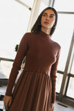 Zeda Midi Dress in Rust FINAL SALE