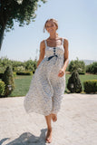 Charley Floral Midi Dress in Blue
