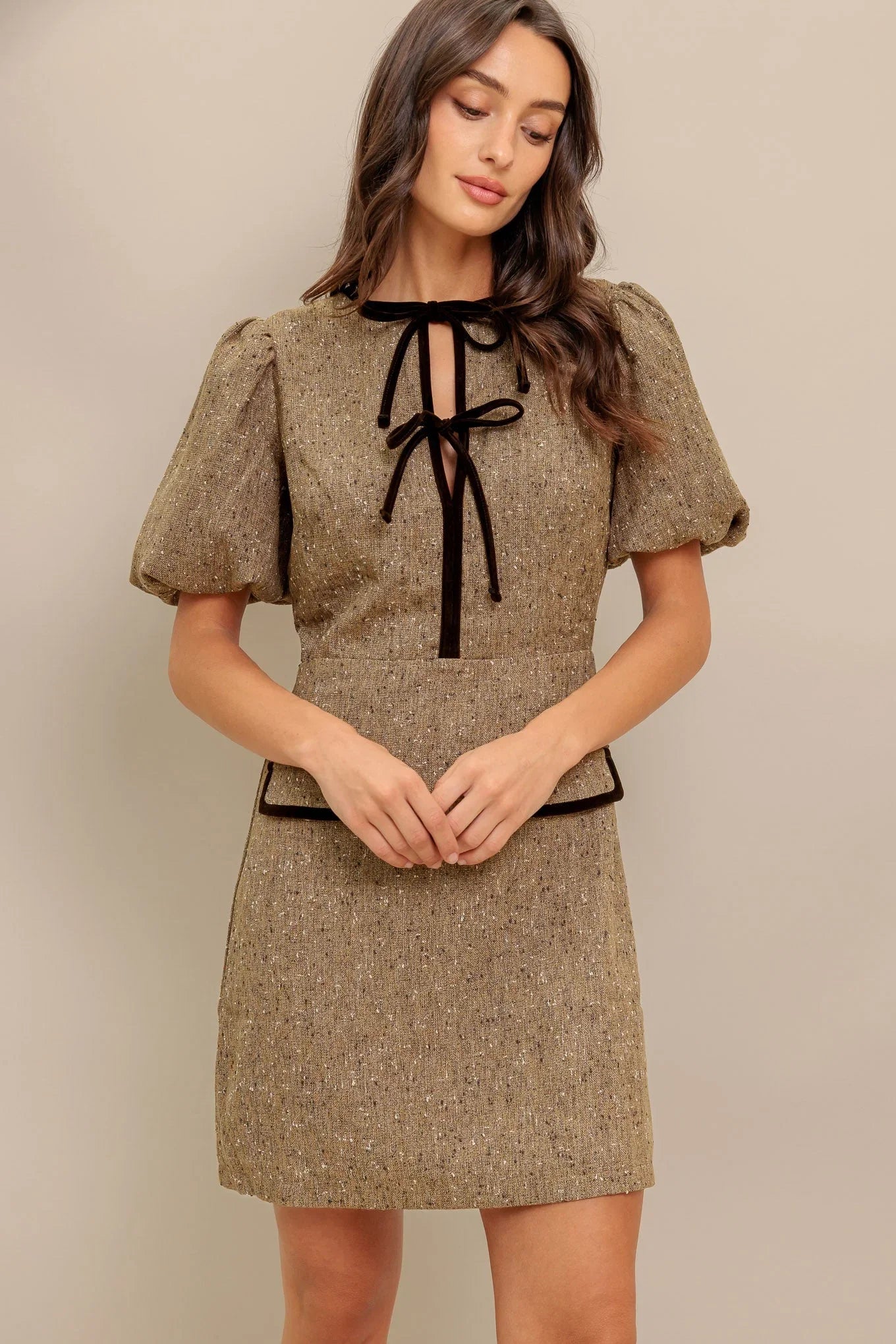 MADEMOISELLE MODE TWEED MINI DRESS FINAL SALE