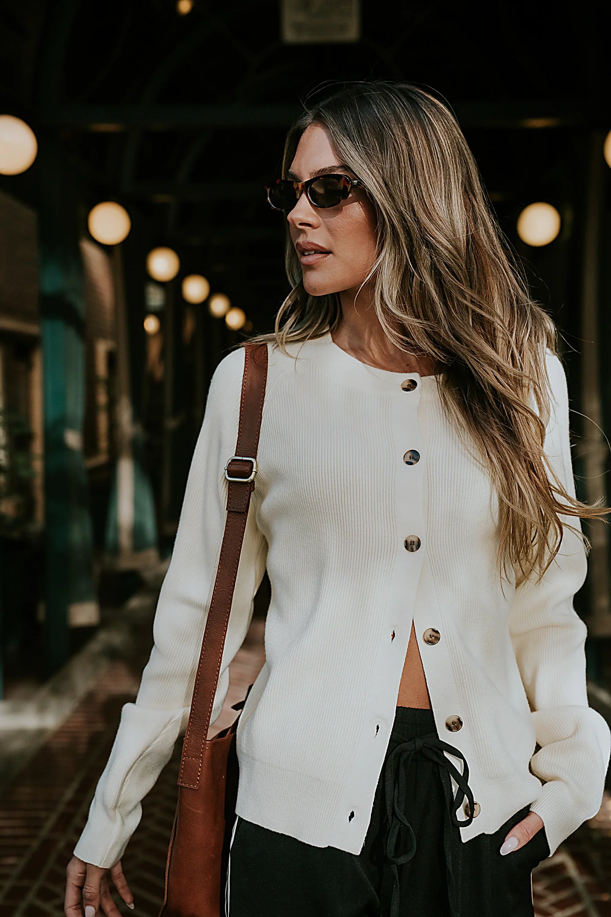 Debbie Ribbed Sweater in Ivory FINAL SALE