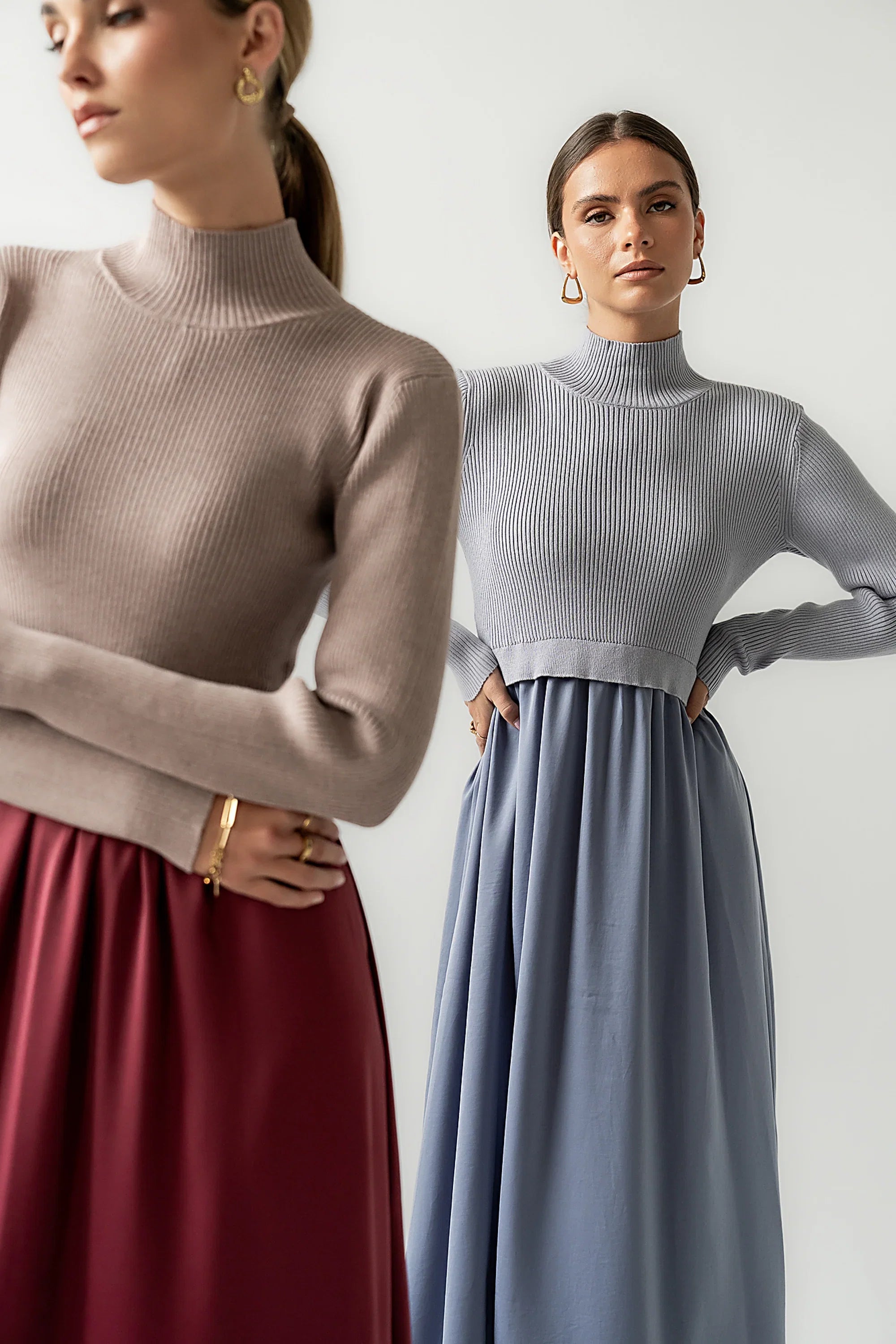 Zeda Midi Dress in Blue FINAL SALE