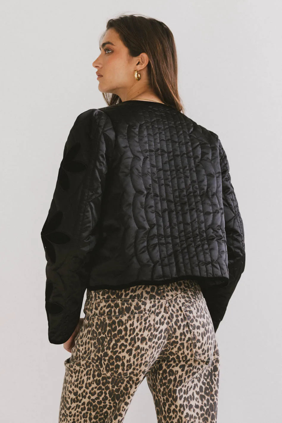Shelly Quilted Jacket in Black FINAL SALE
