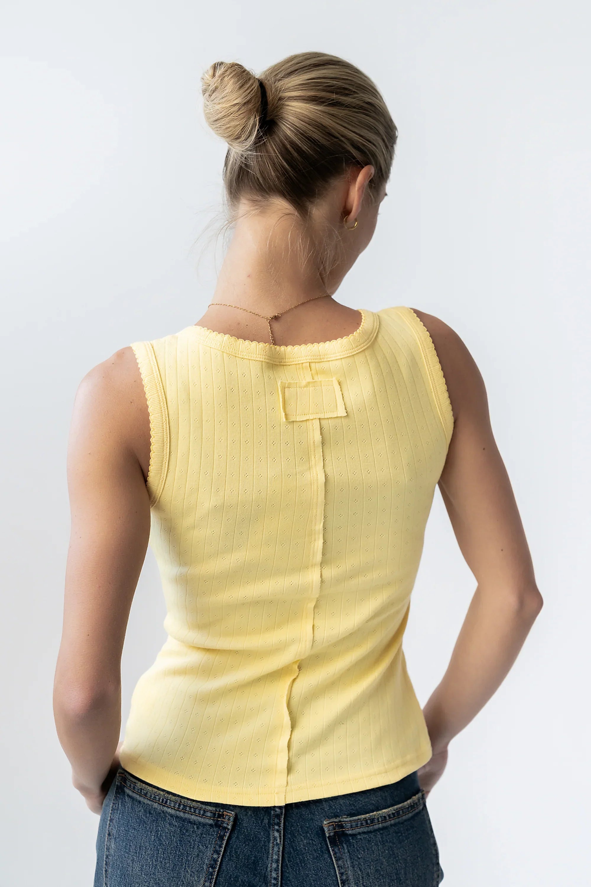 Apollo Knit Tank Top in Yellow
