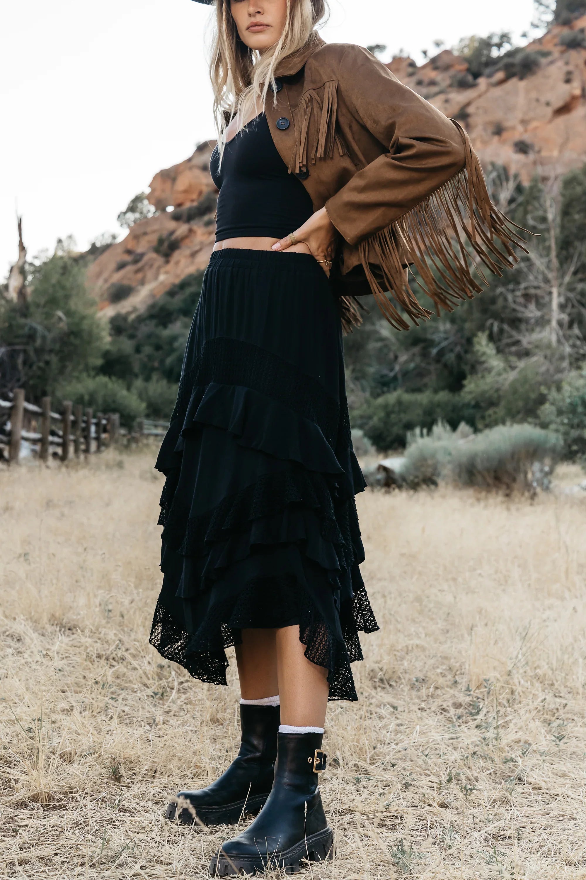 Megan Tiered Midi Skirt FINAL SALE