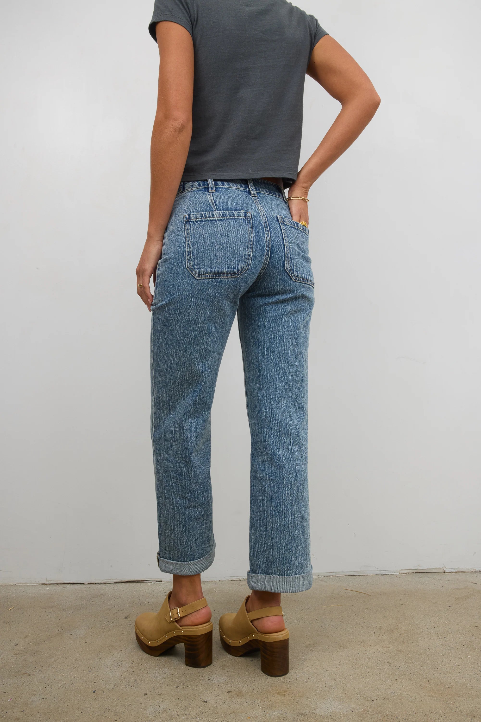 Amber Wide Leg Jeans in Medium Wash FINAL SALE