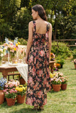 Strapless Corset 2 Piece Pink Floral Wedding Guest Dress with Streamer
