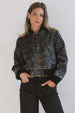 Clarissa Bomber Jacket in Black FINAL SALE