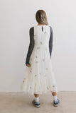 Ari Embroidered Floral Midi Dress FINAL SALE