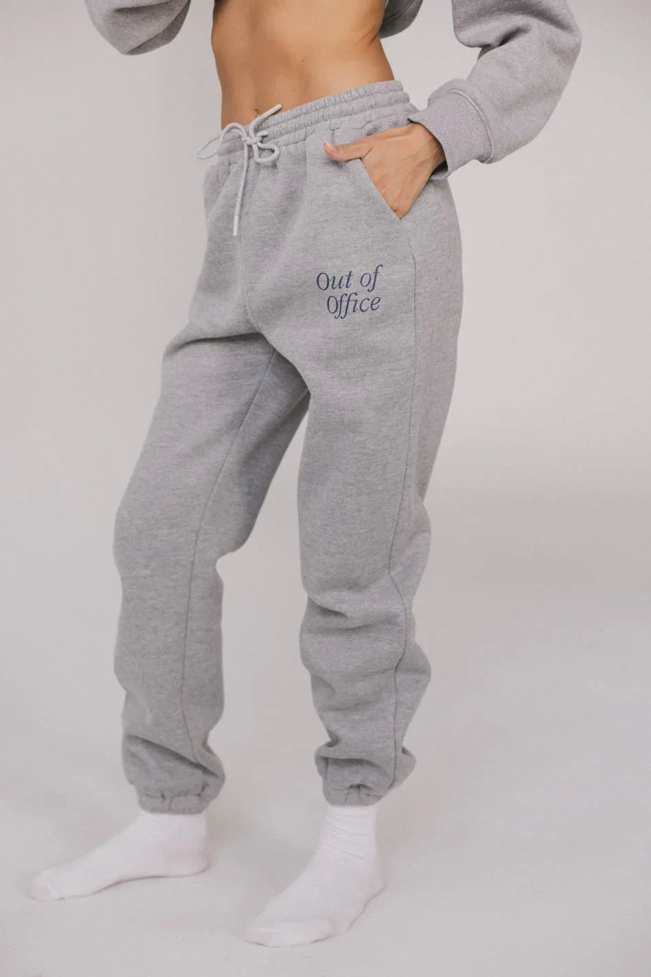 Out of Office Sweatpants in Heather Grey FINAL SALE