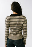Romero Striped Sweater in Grey