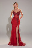 MACKENZIE GOWN FITTED STRAPLESS DRESS