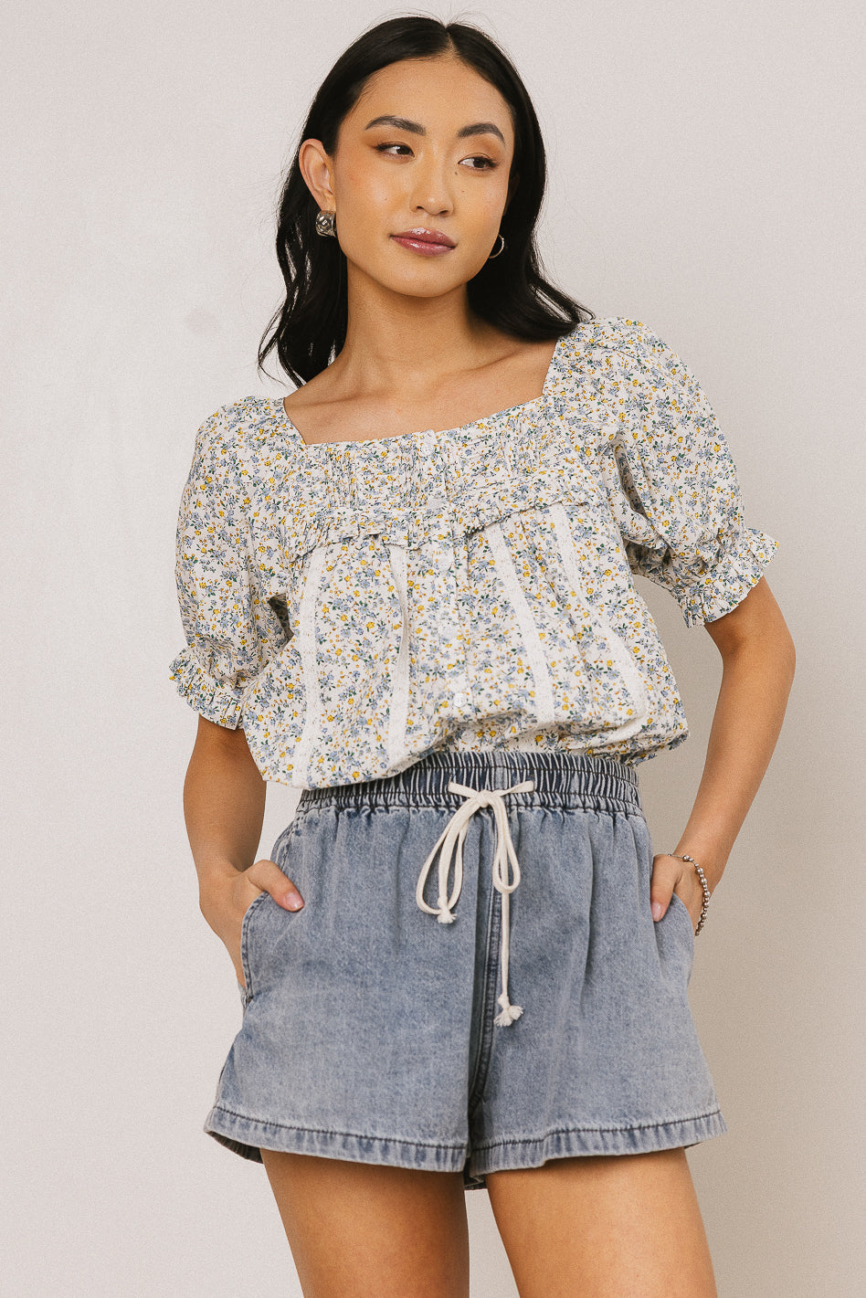 Raven Shorts in Medium Wash FINAL SALE