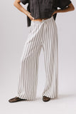 Ronan Striped Pants in White