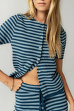 Ireland Striped Top in Blue FINAL SALE