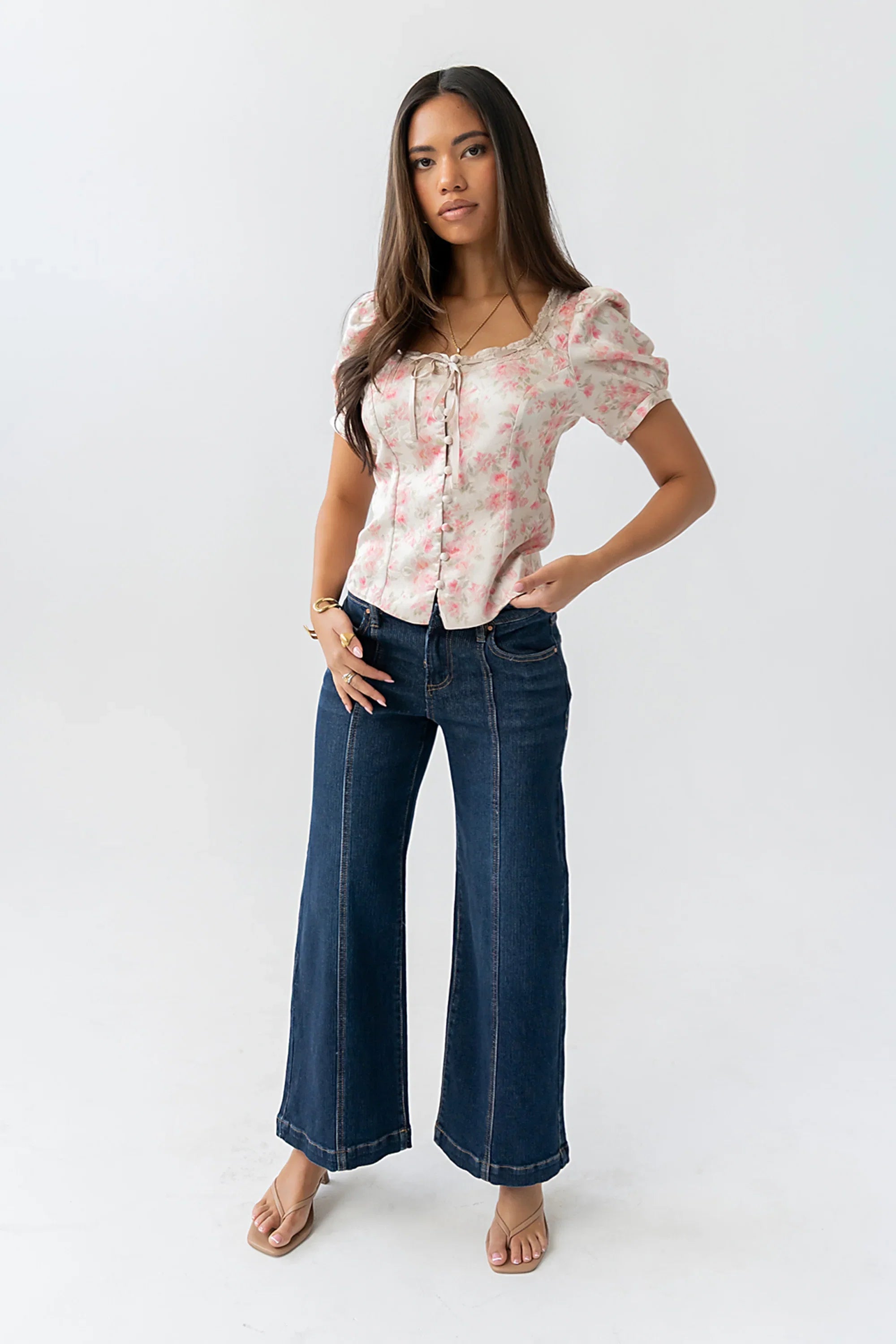 Faith Floral Blouse in Pink