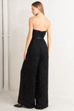 SPARK NOIR BLACK TWEED JUMPSUIT