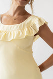 Lydia Ruffle Maxi Dress in Yellow FINAL SALE