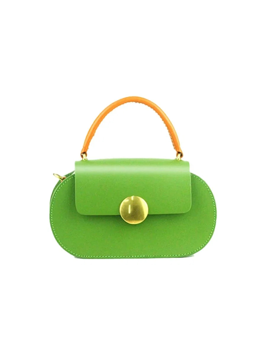 Womens Mini Flap Genuine Leather Clutch Bags with Crossbody Strap