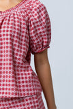 Ambree Gingham Button Up Top