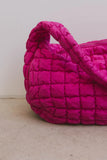 Nora Quilted Tote Bag in Fuschia FINAL SALE