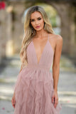 Size XS Alances Maxi Dress Blush Pink Tulle FINAL SALE