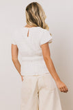 Anya Textured Blouse in Off White FINAL SALE