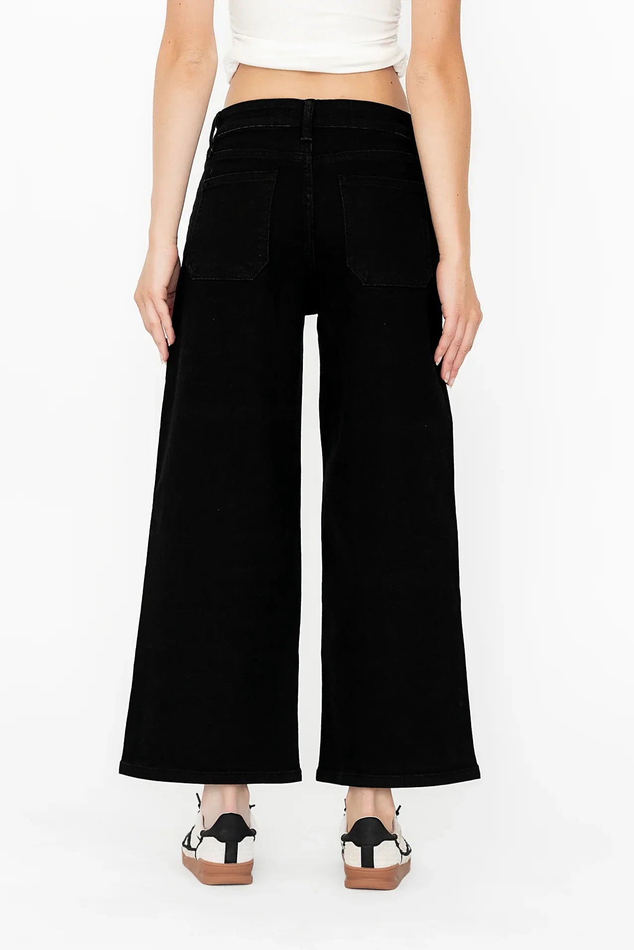 Mylah Wide Leg Jeans in Black